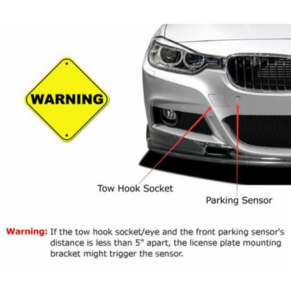 Car Front Bumper Tow Hook License Plate Mounting Bracket Holder for Audi A4, For Audi A4