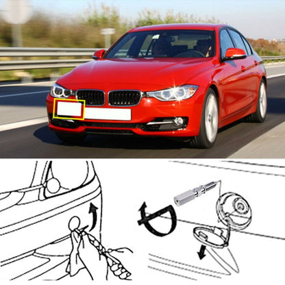 Car Front Bumper Tow Hook License Plate Mounting Bracket Holder for Mercedes-Benz 2008, For Mercedes-Benz 2008