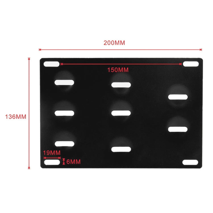 Car Front Bumper Tow Hook License Plate Mounting Bracket Holder for Mitsubishi Lancer-ex, For Mitsubishi Lancer-ex