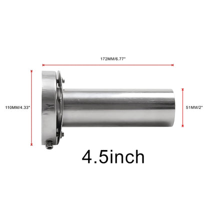 4.5 inch Universal Car 304 Stainless Steel Exhaust Pipe Muffler Adjustable Tail Muffler Tip , 4.5 inch Adjustable