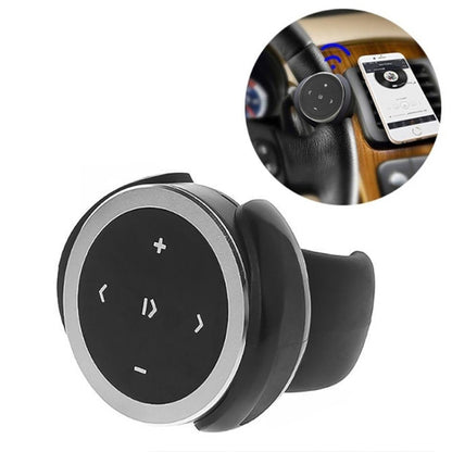 Car Wireless Bluetooth Controller Mobile Phone Multimedia Multi-functional Steering Wheel Remote Controller with Holder, with Holder (Black), with Holder (Silver)