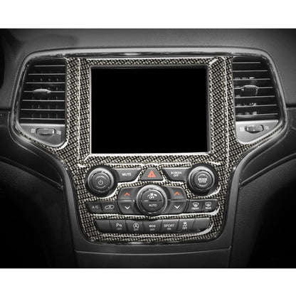 Car Central Control Navigation Carbon Fiber Decorative Sticker for Jeep Grand Cherokee 2011-2017, Central Control Navigation