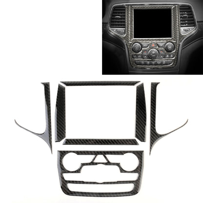 Car Central Control Navigation Carbon Fiber Decorative Sticker for Jeep Grand Cherokee 2011-2017, Central Control Navigation
