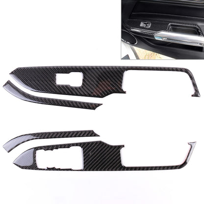 4 PCS Car Door Lift Window Regulator Button Decorative Sticker for Ford Mustang 2015-2020, Door Lift Window Regulator Button