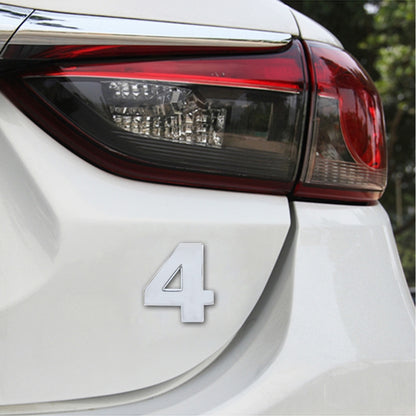 Car Vehicle Badge Emblem 3D Number One Self-adhesive Sticker Decal, Size: 3.6*4.5*0.5cm, 3, 4, 5, 6, 7, 8, 1, 2