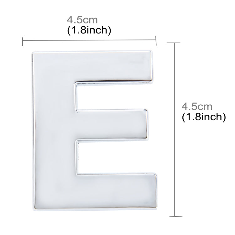 Car Vehicle Badge Emblem 3D English Letter Self-adhesive Sticker Decal, Size: 4.5*4.5*0.5cm, E, A, K, Z, C