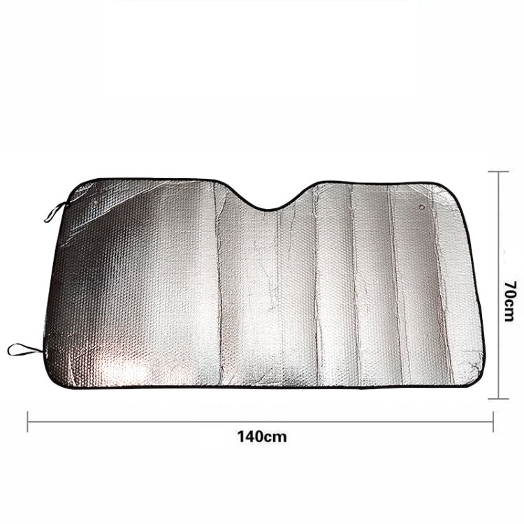 Silver Aluminum Foil Sun Shade Car Windshield Visor Cover Block Front Window Sunshade UV Protect, Size: 140 x 70cm, 140 x 70cm