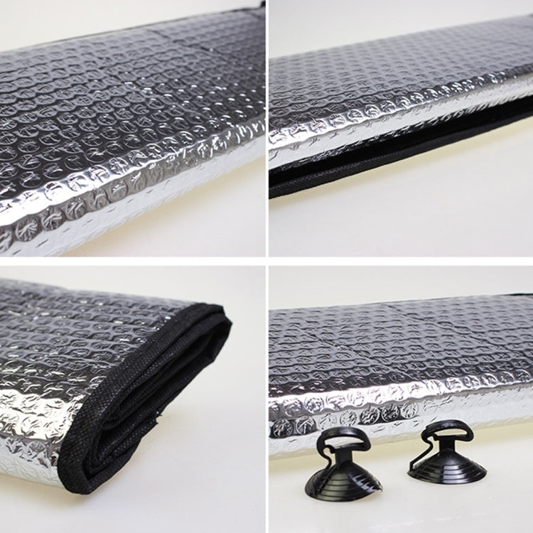 Silver Aluminum Foil Sun Shade Car Windshield Visor Cover Block Front Window Sunshade UV Protect, Size: 140 x 70cm, 140 x 70cm