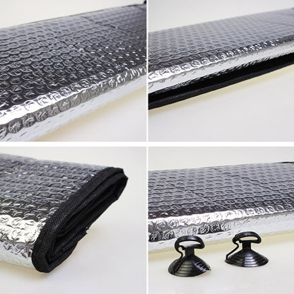Silver Aluminum Foil Sun Shade Car Windshield Visor Cover Block Front Window Sunshade UV Protect, Size: 140 x 70cm, 140 x 70cm