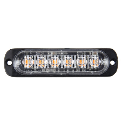 DC 12V-24V 2W 6LEDs SMD-2835 Lamps 17 Flash Patterns 3 Lines Car Flash Lamp Waterproof Car Truck Emergency Strobe Flash Warning Light, Cable Length: 90cm, 6LEDs