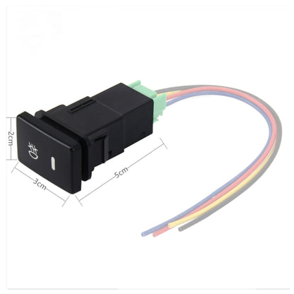 Car Fog Light Lamp Indicator 5 PIN On and Off Button Switch Control Auto Car Fog Light 5 Pin Switch On-Off Button Switch for Toyota, Small Size: 5*2.2*1.7cm, Without Cable