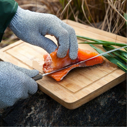 A Pair Cut-resistant Gardening Gloves HPPE Food-grade 5-Level Anti-cutting Anti-wear Safety Working Gloves, Size: XL, Length: 26cm, Size: XL/Black, Size: XL/White