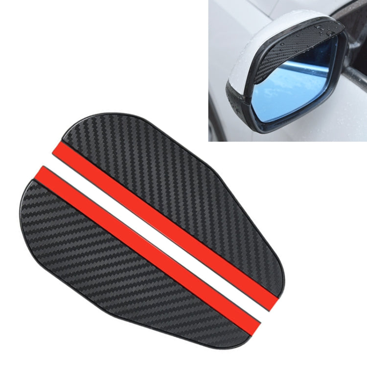 1 Pair Drill Pattern Pure Black Universal Car Rearview Mirror Rain Blades Car Back Mirror Eyebrow Rain Cover, Pure Black
