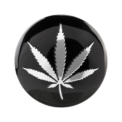 4 PCS Car-Styling Silver Leaves Pattern Metal Wheel Hub Decorative Sticker, Diameter: 5.8cm, Silver Leaves