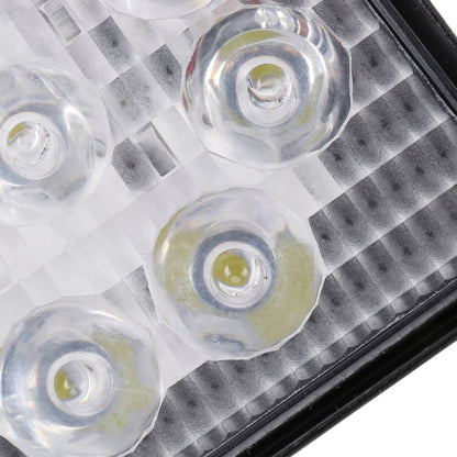 DC 10-30V 27W 2500LM 6000K Waterproof Vehicle Car Boat Marine External Work Lights Emergency Lights 30 Degrees Adjustable Spot Light LED Car Bulbs with 9 Intense Wafer LED Lights, Spot Light+27W