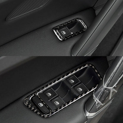 Car Carbon Fiber Window Lift Panel Decorative Sticker for Volkswagen Golf 7 2013-2017, Left Drive, Window Lift Panel
