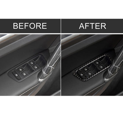 Car Carbon Fiber Window Lift Panel Decorative Sticker for Volkswagen Golf 7 2013-2017, Left Drive, Window Lift Panel