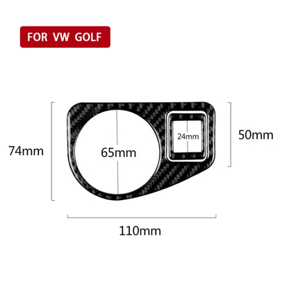 Car Carbon Fiber Headlight Switch Panel Decorative Sticker for Volkswagen Golf 7 2013-2017, Left Drive, Headlight Switch Panel