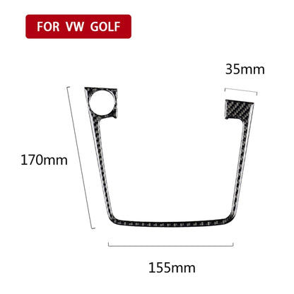 Car Carbon Fiber Gear Position Panel Frame Decorative Sticker for Volkswagen Golf 7 2013-2017, with Hole and Start and Stop, Left Drive, Gear Position Panel