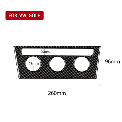 Car Carbon Fiber Air Conditioning Rotary Button Decorative Sticker for Volkswagen Golf 7 2013-2017, Air Conditioning Rotary Button