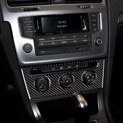 Car Carbon Fiber Air Conditioning Rotary Button Decorative Sticker for Volkswagen Golf 7 2013-2017, Air Conditioning Rotary Button