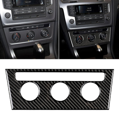 Car Carbon Fiber Air Conditioning Rotary Button Decorative Sticker for Volkswagen Golf 7 2013-2017, Air Conditioning Rotary Button