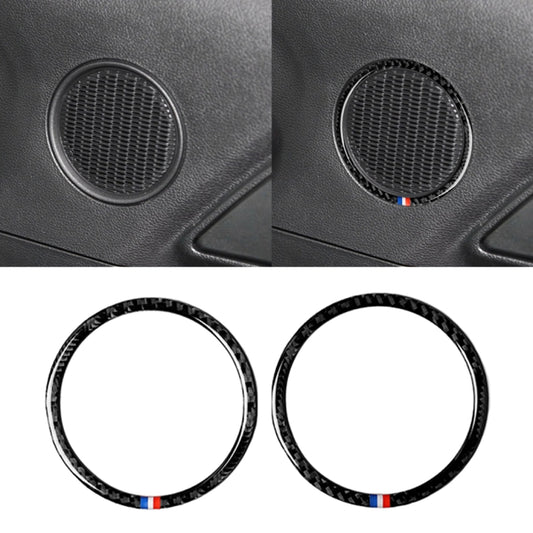 2 PCS Car USA Color Carbon Fiber Horn Ring Decorative Sticker for Ford Mustang 2015-2017, Horn Ring