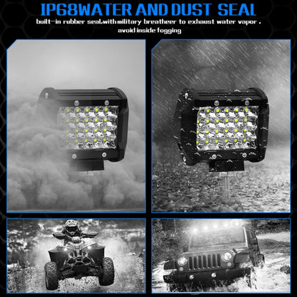 4 inch 18W 1800LM 4 Row LED Strip Light Working Refit Off-road Vehicle Lamp Roof Strip Light, 4 inch 72W