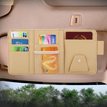 Universal Car Sun Visor Board Paper Tissue Box CD Storage Case Holder Card Bag Organizer, without Zipper  (Black), without Zipper (Yellow)