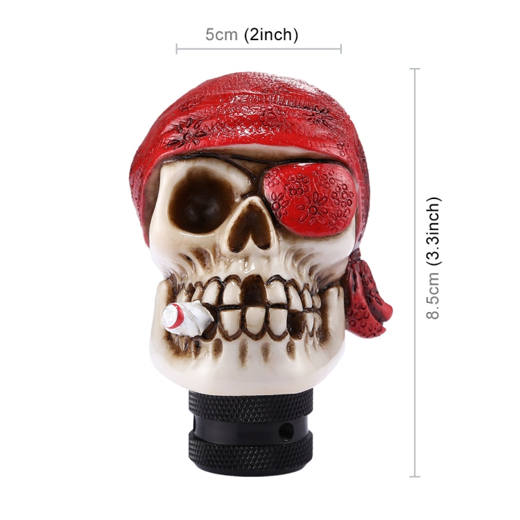 Pirate Skull Shaped Universal Vehicle Car Shifter Cover Manual Automatic Gear Shift Knob, Pirate Skull(Red), Pirate Skull(White), Pirate Skull(Black)