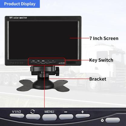 PZ-708 7.0 inch TFT LCD Car Rearview Monitor with Stand and Remote Control, PZ-708