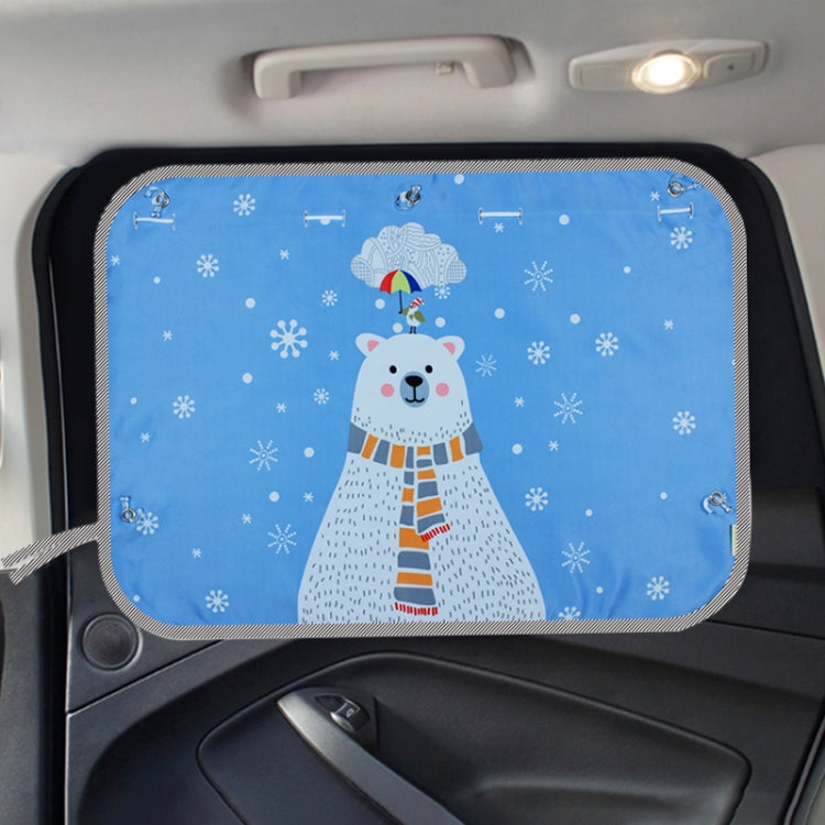 Car Large Rear Window Sunscreen Insulation Window Sunshade Cover, Size: 70*50cm, Pink Elephant, Little Fox, Underwater World, Deer, Good Friend, Bear, Yellow Penguin, Happy Elephant, Happy Forest, Spectacle Bear, Snow Bear, Happy Rabbit, Picnic, A Pony...