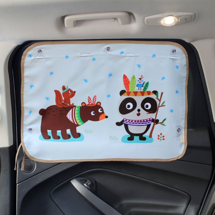 Car Large Rear Window Sunscreen Insulation Window Sunshade Cover, Size: 70*50cm, Pink Elephant, Little Fox, Underwater World, Deer, Good Friend, Bear, Yellow Penguin, Happy Elephant, Happy Forest, Spectacle Bear, Snow Bear, Happy Rabbit, Picnic, A Pony...