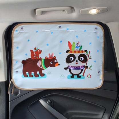 Car Large Rear Window Sunscreen Insulation Window Sunshade Cover, Size: 70*50cm, Pink Elephant, Little Fox, Underwater World, Deer, Good Friend, Bear, Yellow Penguin, Happy Elephant, Happy Forest, Spectacle Bear, Snow Bear, Happy Rabbit, Picnic, A Pony...