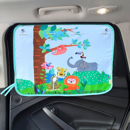 Car Large Rear Window Sunscreen Insulation Window Sunshade Cover, Size: 70*50cm, Pink Elephant, Little Fox, Underwater World, Deer, Good Friend, Bear, Yellow Penguin, Happy Elephant, Happy Forest, Spectacle Bear, Snow Bear, Happy Rabbit, Picnic, A Pony...
