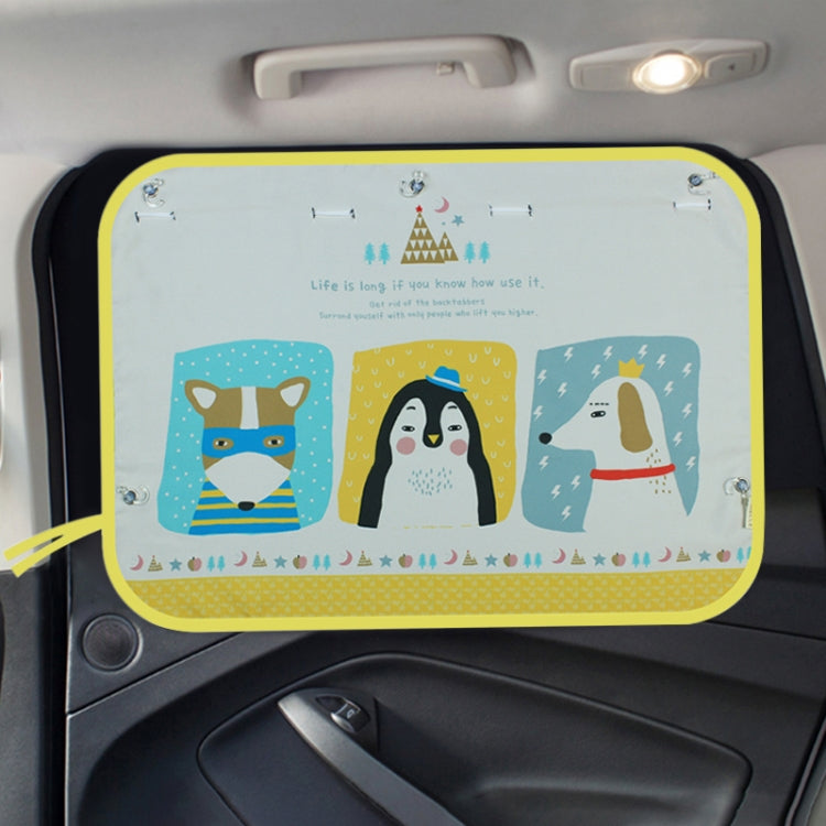 Car Large Rear Window Sunscreen Insulation Window Sunshade Cover, Size: 70*50cm, Pink Elephant, Little Fox, Underwater World, Deer, Good Friend, Bear, Yellow Penguin, Happy Elephant, Happy Forest, Spectacle Bear, Snow Bear, Happy Rabbit, Picnic, A Pony...