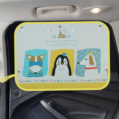 Car Large Rear Window Sunscreen Insulation Window Sunshade Cover, Size: 70*50cm, Pink Elephant, Little Fox, Underwater World, Deer, Good Friend, Bear, Yellow Penguin, Happy Elephant, Happy Forest, Spectacle Bear, Snow Bear, Happy Rabbit, Picnic, A Pony...
