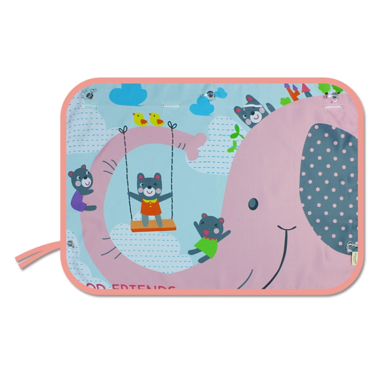 Car Large Rear Window Sunscreen Insulation Window Sunshade Cover, Size: 70*50cm, Pink Elephant, Little Fox, Underwater World, Deer, Good Friend, Bear, Yellow Penguin, Happy Elephant, Happy Forest, Spectacle Bear, Snow Bear, Happy Rabbit, Picnic, A Pony...
