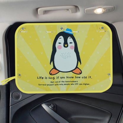 Car Large Rear Window Sunscreen Insulation Window Sunshade Cover, Size: 70*50cm, A Pony, Giant Panda, Green Dinosaur, Animal World, Three Pony, Zoo, Three Little eagles, Pink Elephant, Little Fox, Underwater World, Deer, Good Friend, Bear, Yellow Pengu...