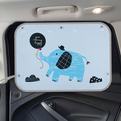 Car Large Rear Window Sunscreen Insulation Window Sunshade Cover, Size: 70*50cm, A Pony, Giant Panda, Green Dinosaur, Animal World, Three Pony, Zoo, Three Little eagles, Pink Elephant, Little Fox, Underwater World, Deer, Good Friend, Bear, Yellow Pengu...