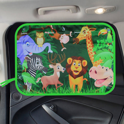Car Large Rear Window Sunscreen Insulation Window Sunshade Cover, Size: 70*50cm, A Pony, Giant Panda, Green Dinosaur, Animal World, Three Pony, Zoo, Three Little eagles, Pink Elephant, Little Fox, Underwater World, Deer, Good Friend, Bear, Yellow Pengu...