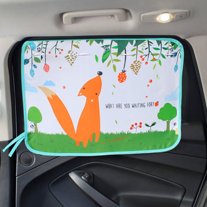 Car Large Rear Window Sunscreen Insulation Window Sunshade Cover, Size: 70*50cm, Pink Elephant, Little Fox, Underwater World, Deer, Good Friend, Bear, Yellow Penguin, Happy Elephant, Happy Forest, Spectacle Bear, Snow Bear, Happy Rabbit, Picnic, A Pony...