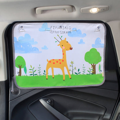 Car Large Rear Window Sunscreen Insulation Window Sunshade Cover, Size: 70*50cm, A Pony, Giant Panda, Green Dinosaur, Animal World, Three Pony, Zoo, Three Little eagles, Pink Elephant, Little Fox, Underwater World, Deer, Good Friend, Bear, Yellow Pengu...