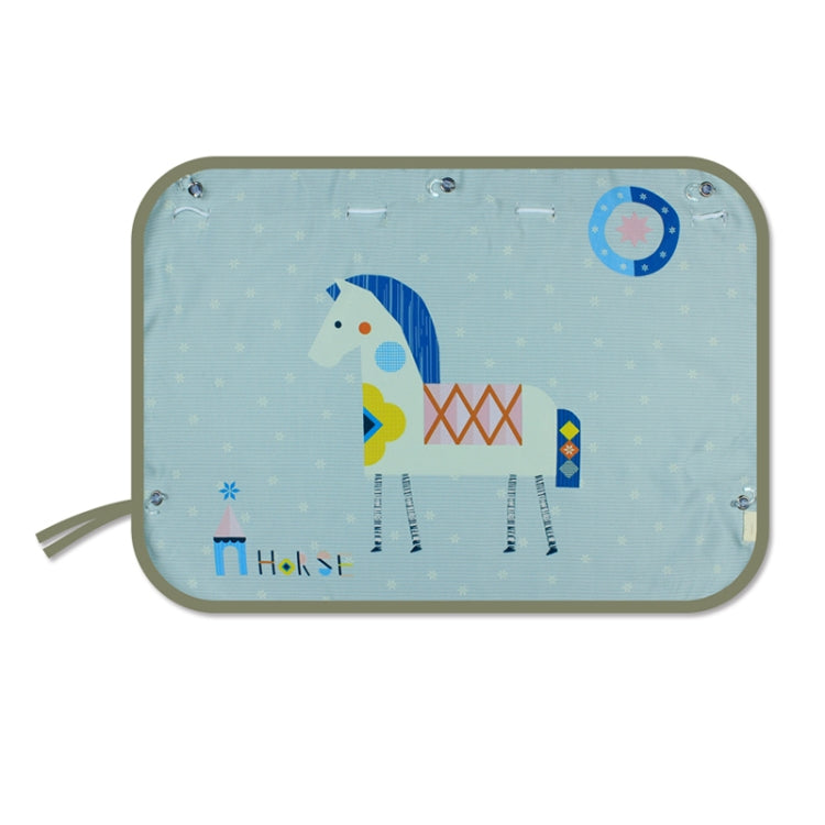 Car Large Rear Window Sunscreen Insulation Window Sunshade Cover, Size: 70*50cm, A Pony, Giant Panda, Green Dinosaur, Animal World, Three Pony, Zoo, Three Little eagles, Pink Elephant, Little Fox, Underwater World, Deer, Good Friend, Bear, Yellow Pengu...