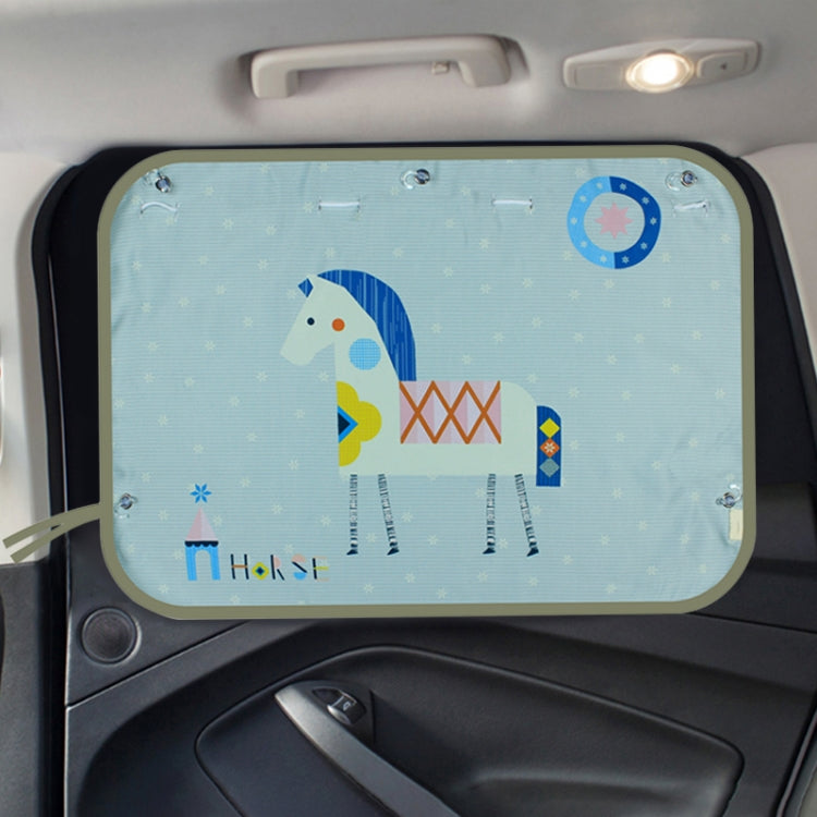 Car Large Rear Window Sunscreen Insulation Window Sunshade Cover, Size: 70*50cm, A Pony, Giant Panda, Green Dinosaur, Animal World, Three Pony, Zoo, Three Little eagles, Pink Elephant, Little Fox, Underwater World, Deer, Good Friend, Bear, Yellow Pengu...