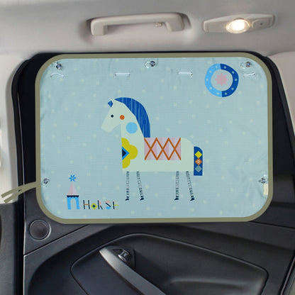 Car Large Rear Window Sunscreen Insulation Window Sunshade Cover, Size: 70*50cm, A Pony, Giant Panda, Green Dinosaur, Animal World, Three Pony, Zoo, Three Little eagles, Pink Elephant, Little Fox, Underwater World, Deer, Good Friend, Bear, Yellow Pengu...