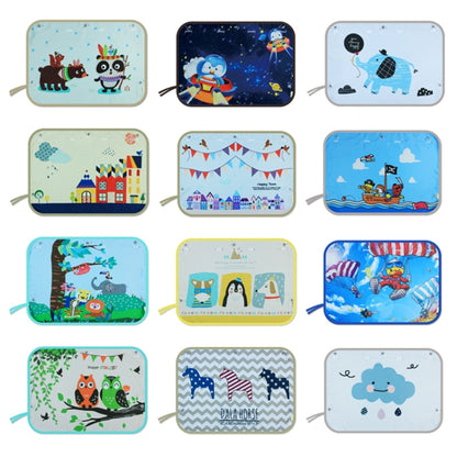 Car Large Rear Window Sunscreen Insulation Window Sunshade Cover, Size: 70*50cm, Mustache, Rocket, Little Pirate, Small Cloud, Camping, Happy Time, Pink Bus, Happy School Bus, Magic World, Moon Baby, Waterpark, House