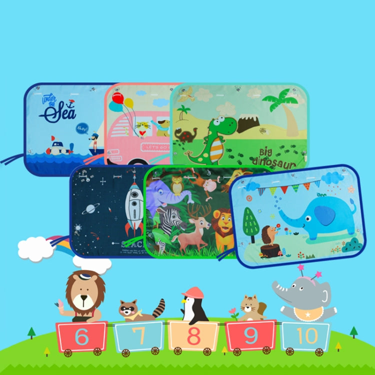Car Large Rear Window Sunscreen Insulation Window Sunshade Cover, Size: 70*50cm, Mustache, Rocket, Little Pirate, Small Cloud, Camping, Happy Time, Pink Bus, Happy School Bus, Magic World, Moon Baby, Waterpark, House