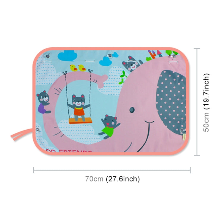 Car Large Rear Window Sunscreen Insulation Window Sunshade Cover, Size: 70*50cm, Mustache, Rocket, Little Pirate, Small Cloud, Camping, Happy Time, Pink Bus, Happy School Bus, Magic World, Moon Baby, Waterpark, House