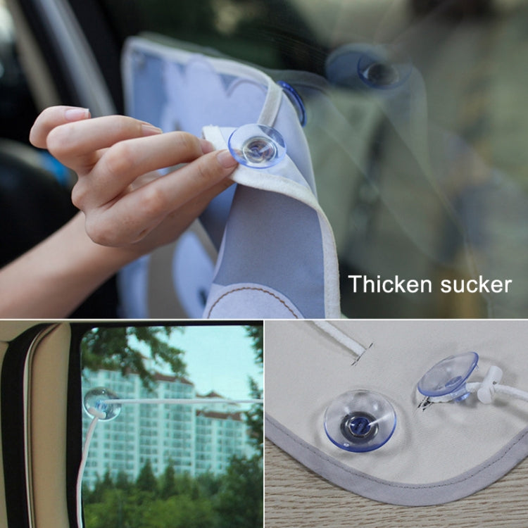 Car Large Rear Window Sunscreen Insulation Window Sunshade Cover, Size: 70*50cm, Mustache, Rocket, Little Pirate, Small Cloud, Camping, Happy Time, Pink Bus, Happy School Bus, Magic World, Moon Baby, Waterpark, House
